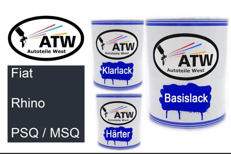 Fiat, Rhino, PSQ / MSQ: 1L Lackdose + 1L Klarlack + 500ml Härter - Set, von ATW Autoteile West.